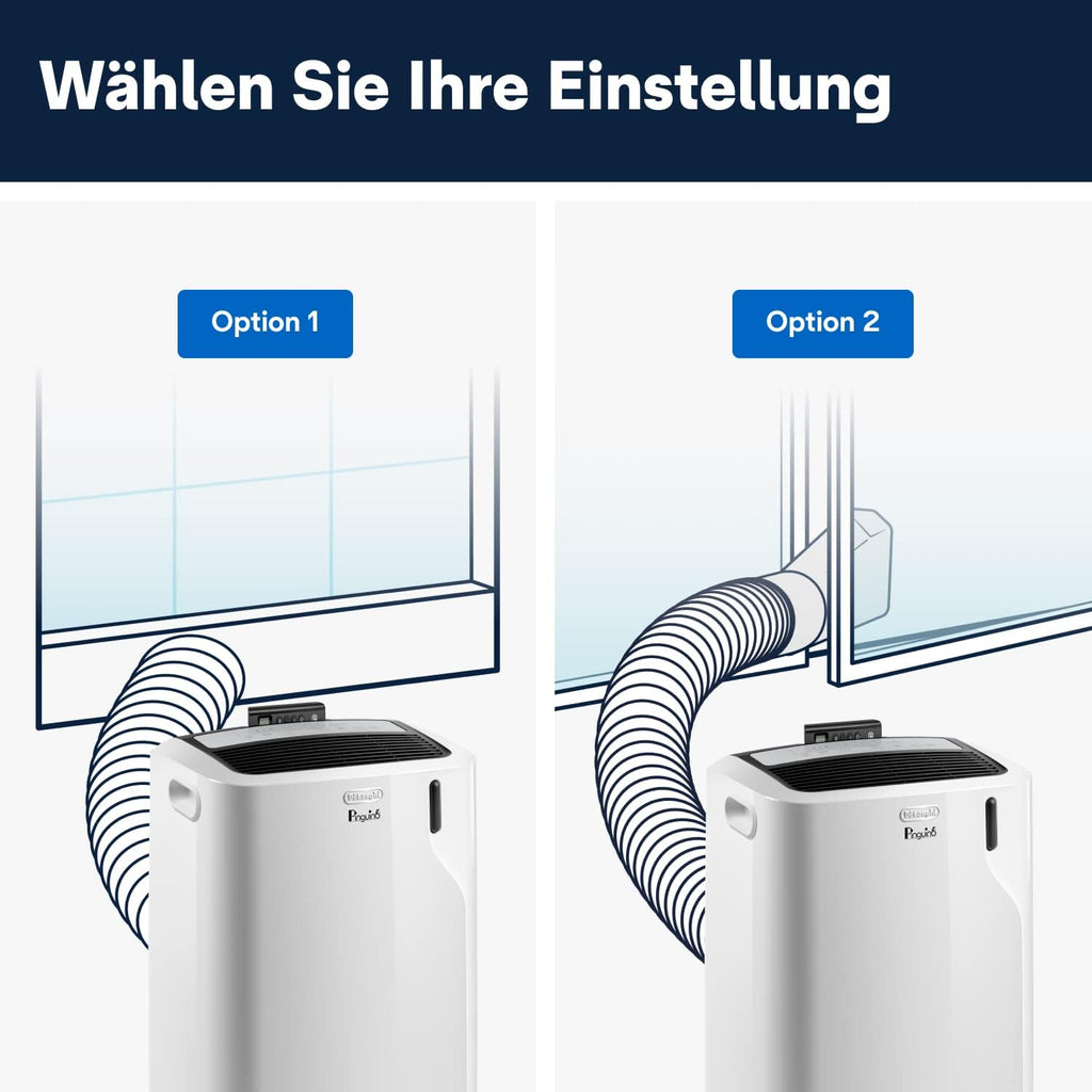De'Longhi Pinguino Mobile Air Conditioner, for Rooms up to 29 m², with Dehumidifier & Fan, 9800 BTU, Quiet Operation, Remote Control, 24-Hour Timer, Energy Efficiency Class A (PACEM90)