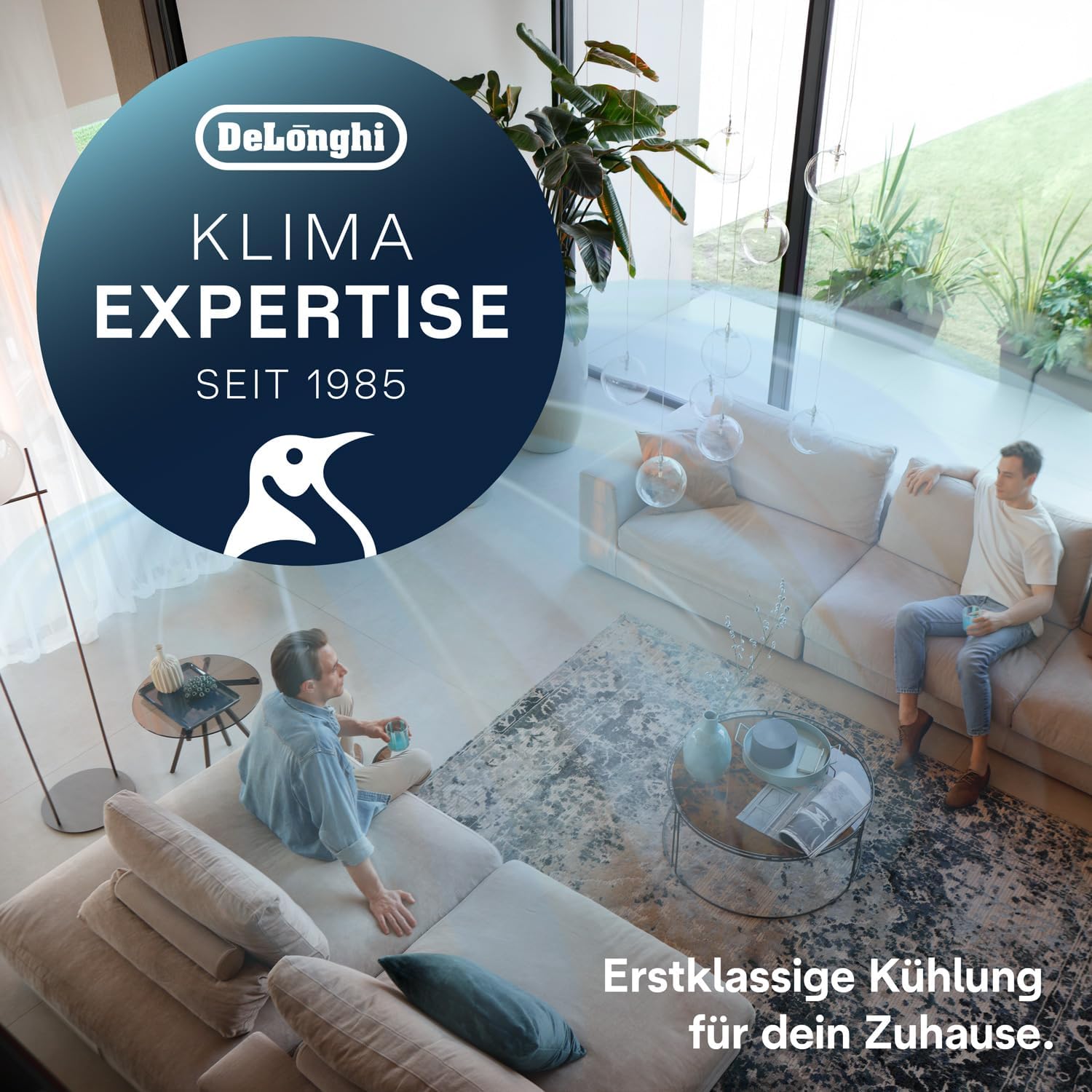 De'Longhi Pinguino Mobile Air Conditioner, for Rooms up to 29 m², with Dehumidifier & Fan, 9800 BTU, Quiet Operation, Remote Control, 24-Hour Timer, Energy Efficiency Class A (PACEM90)